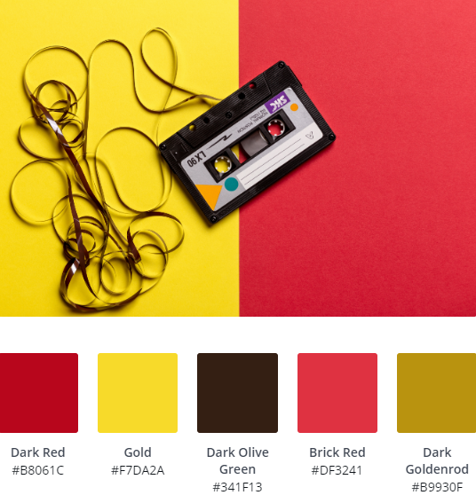 Cassette Tape Website Colour Scheme