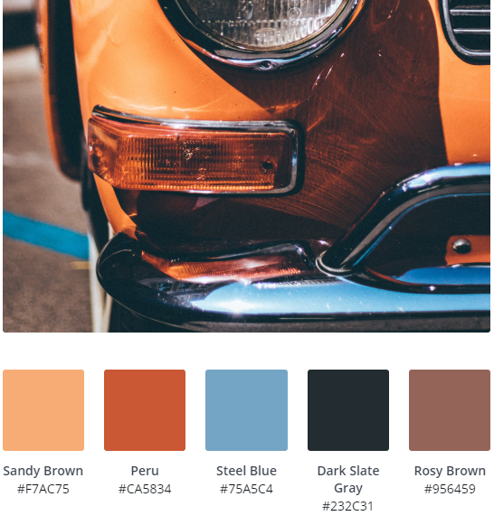 Warm Vintage Design Colours